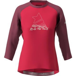 Zimtstern PureFlowz Shirt 3/4 Women's, red/windsor wine/green - Radtrikot
