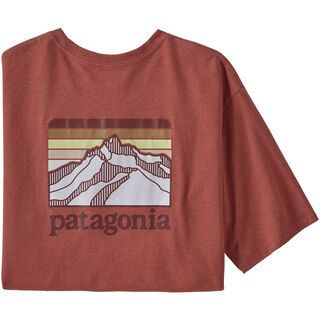 Patagonia Men's Line Logo Ridge Pocket Responsibili-Tee rosehip