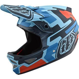 TroyLee Designs D3 Fiberlite Speedcode Helmet, blue/black - Fahrradhelm