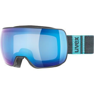 uvex compact FM, black mat/Lens: mirror blue - Skibrille