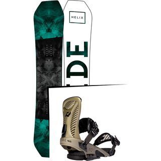 Set: Ride Helix 2017 + Ride Capo 2016, gold - Snowboardset