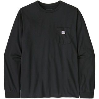 Patagonia Long-Sleeved Shop Sticker Pocket Responsibili-Tee black