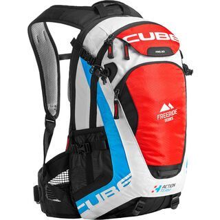 Cube Rucksack FRS 20 Freeride+ Action Team, weiß/schwarz/rot/blau - Fahrradrucksack