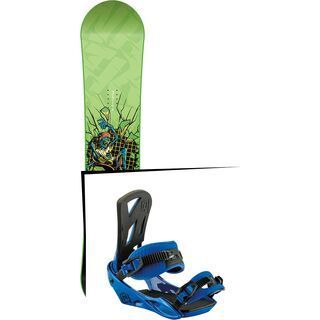 Set: Nitro Ripper Youth Wide 2017 + Nitro Staxx 2017, bright blue - Snowboardset