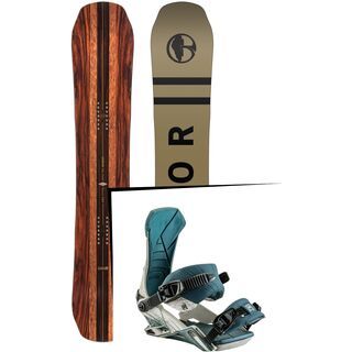 Set: Arbor Coda Camber Premium 2017 + Nitro Team 2017, wolfpack white - Snowboardset