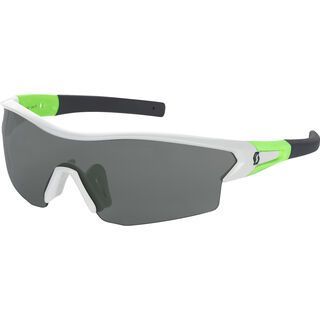 Scott Leap LS, white glossy/neon green light sensitive - Sportbrille