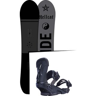 Set: Ride Hellcat 2017 + Ride Fame 2017, black - Snowboardset