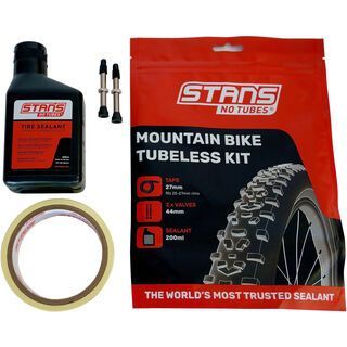 Stan's NoTubes Mountain Bike Tubeless Kit - 25 mm Tape / Valve / Tire Sealant
