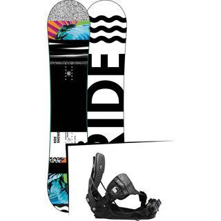 Set: Ride Rapture 2017 + Flow Minx Hybrid 2017, black - Snowboardset