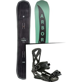 Set: Arbor Element Mid Wide 2017 + Nitro Phantom 2017, midnight - Snowboardset