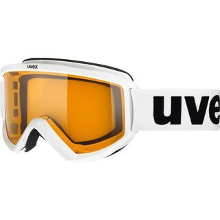 uvex Fire Race, white/Lens: lasergold lite - Skibrille