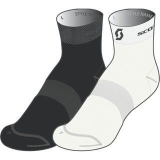 Scott Socks Logo Light PAK-2, white/black - Radsocken
