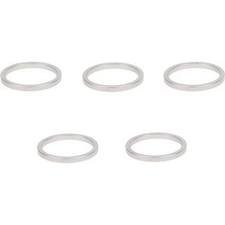 Wolf Tooth Precision Headset Spacers - 3 mm 5er Kit silver