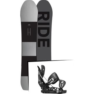 Set: Ride Timeless 2017 + Flow NX2 2017, black - Snowboardset