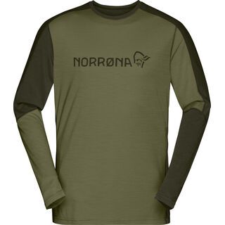 Norrona falketind equaliser merino round Neck M's olive night/rosin