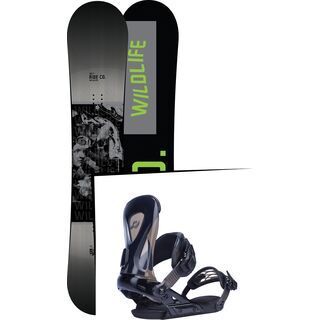 Set: Ride Wild Life 2017 + Ride Revolt 2017, black - Snowboardset