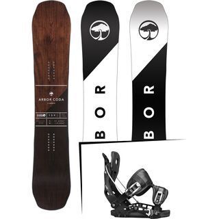 Set: Arbor Coda Camber 2017 + Flow NX2 2017, black - Snowboardset