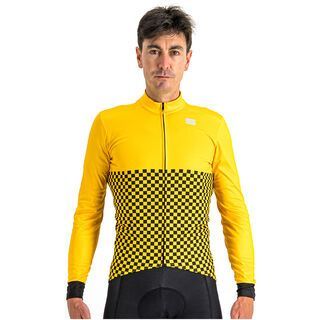 Sportful Checkmate Thermal Jersey yellow black