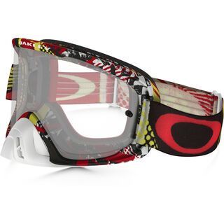 Oakley O2 MX, mosh pit red/yellow/Lens: clear - MX Brille
