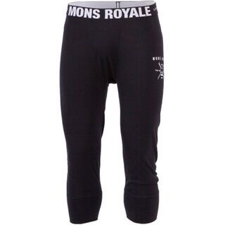 Mons Royale 3/4 Long John, black - Unterhose
