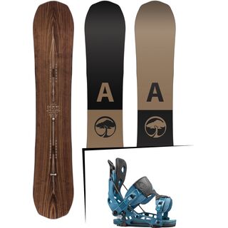 Set: Arbor Element Premium 2017 + Flow NX2 2016, blue - Snowboardset