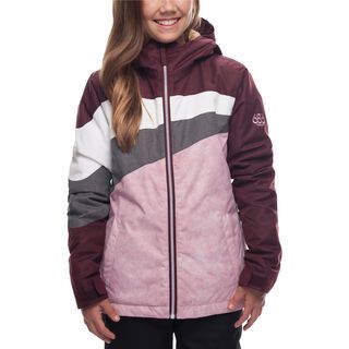 686 Girls' Ray Insulated Jacket, wine melange - Snowboardjacke