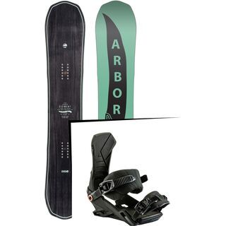 Set: Arbor Element Mid Wide 2017 + Nitro Team 2017, black - Snowboardset