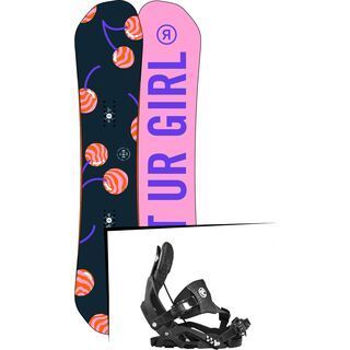 Set: Ride OMG 2017 + Flow Juno Hybrid 2017, black - Snowboardset
