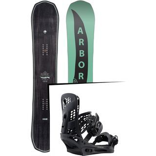 Set: Arbor Element Mid Wide 2017 + Burton Genesis 2017, black - Snowboardset