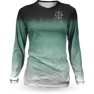 Loose Riders Women's Jersey LS Fade Forest - Radtrikot