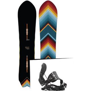 Set: Burton Fish Small 2015 + Flow Nexus Hybrid 2016, black - Snowboardset