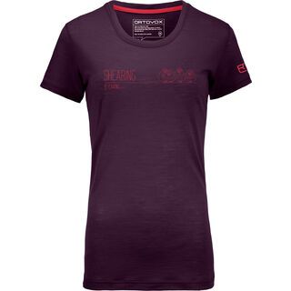 Ortovox 150 Cool Shearing T-Shirt, aubergine - Funktionsshirt