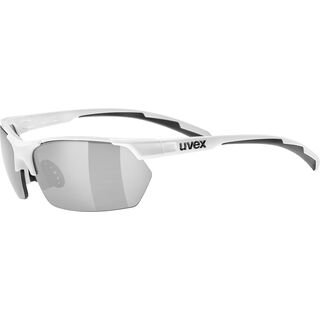 uvex sportstyle 114 inkl. Wechselgläser, white/Lens: litemirror silver - Sportbrille