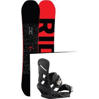 Set: Ride Machete 2017 + Burton Mission 2017, black - Snowboardset
