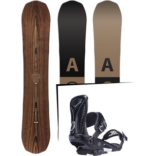 Set: Arbor Element Premium Mid Wide 2017 + Ride Capo, black - Snowboardset