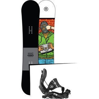 Set: Ride Crook 2017 + Flow Nexus Hybrid 2017, black - Snowboardset