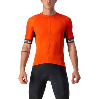 Castelli Entrata VI Jersey fiery red/dark gray-ivory