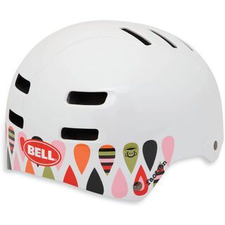 Bell Faction, white/red paul frank drops - Fahrradhelm
