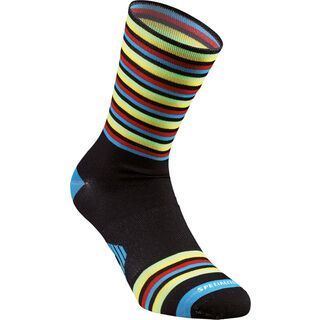 Specialized Full Stripe Summer Sock, black/turquoise - Radsocken