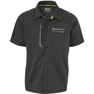 Scott Factory Team s/sl Button, black/lime green - Hemd