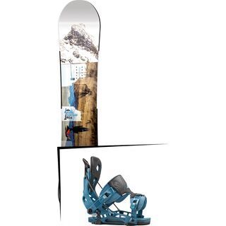 Set: Nitro Team Exposure Gullwing Wide 2017 + Flow NX2 2016, blue - Snowboardset