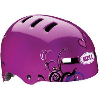 Bell Fraction, purple love birds - Fahrradhelm