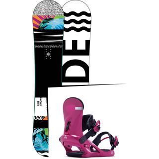 Set: Ride Rapture 2017 + K2 Cassette 2014, pink - Snowboardset