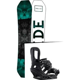 Set: Ride Helix 2017 + Burton Cartel 2017, black - Snowboardset