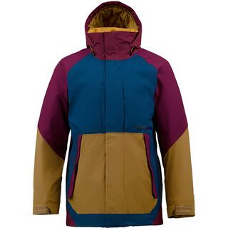 Burton Restricted Pole Cat Jacket, Sangria Colorblock - Snowboardjacke