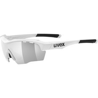 uvex sportstyle 104 inkl. Wechselscheibe, white/Lens: litemirror silver - Sportbrille