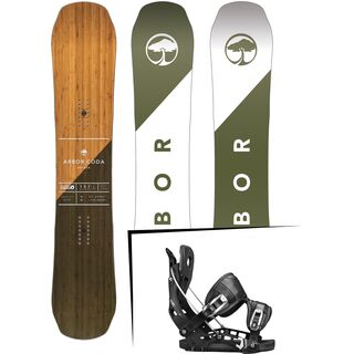 Set: Arbor Coda Rocker 2017 + Flow NX2 2017, black - Snowboardset