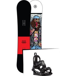 Set: Ride Crook Wide 2017 + K2 Cinch CTC 2017, black - Snowboardset