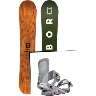 Set: Arbor Formula Premium Mid Wide 2017 + Ride Rodeo LTD 2016, silver - Snowboardset