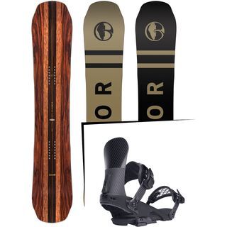 Set: Arbor Coda Camber Premium Mid Wide 2017 + Ride El Hefe, black - Snowboardset